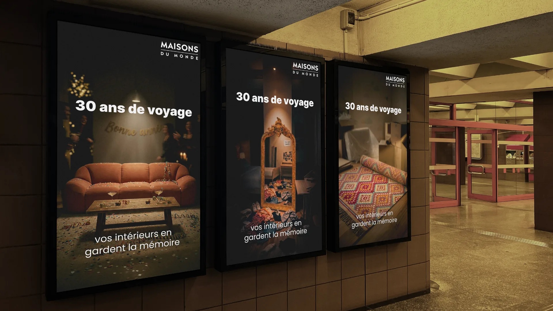 Affiches Maisons du Monde — campagne métro